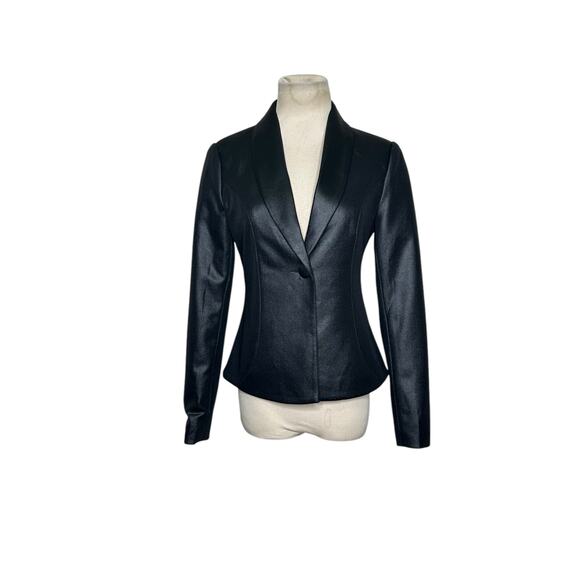 Forever 21 black one button fitted cocktail blazer size Small - Picture 7 of 10